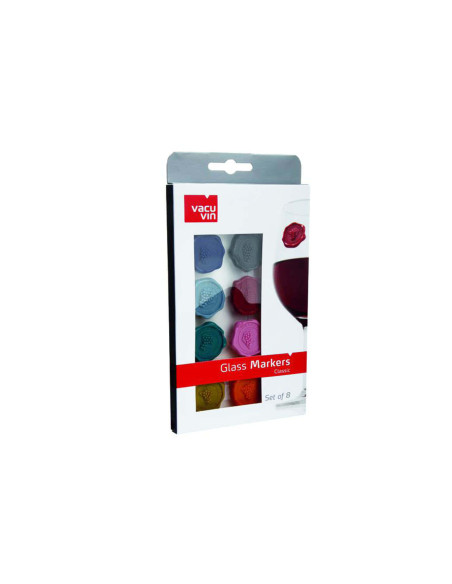 Set aus 8 Glasmarkern Vacu Vin Cépages
