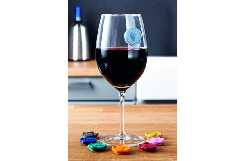 Sæt med 8 Vacu Vin Cépages-glasmarkører