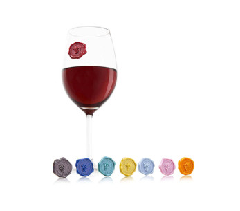 Set di 8 marcatori in vetro Vacu Vin Cépages