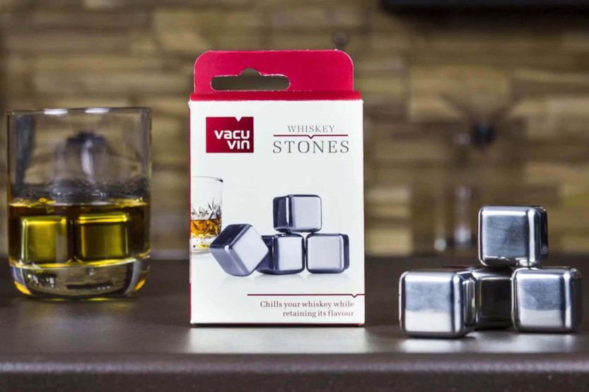 Set van 4 Vacu Vin whiskystenen