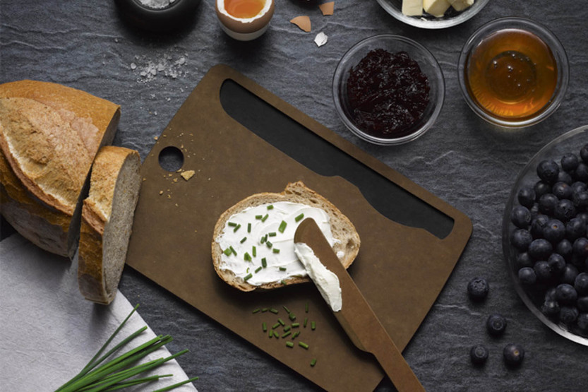 Espalhador de fibras de papel Victorinox Epicurean + Faca para barrar integrado