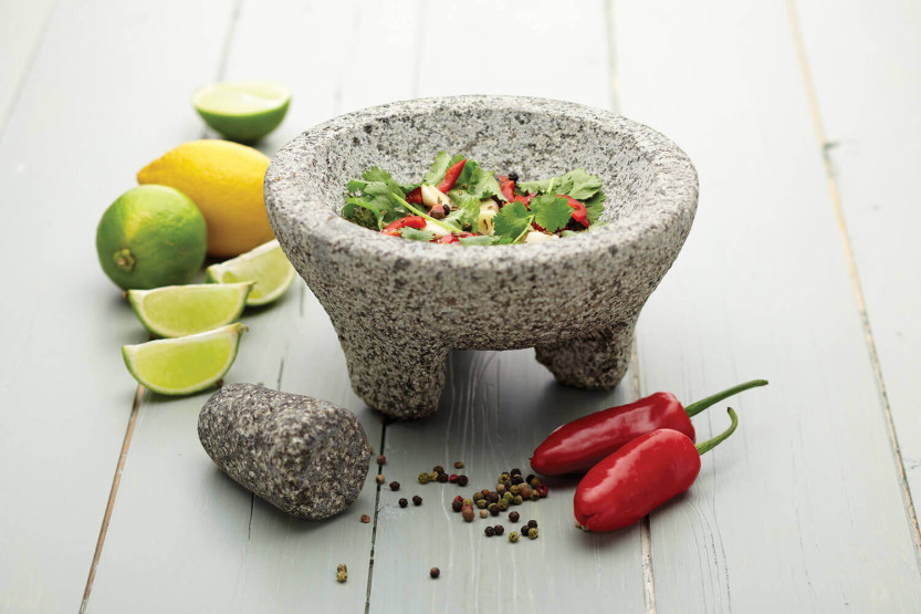 Mexican grey granite mortar and pestle 20x10cm MasterClass