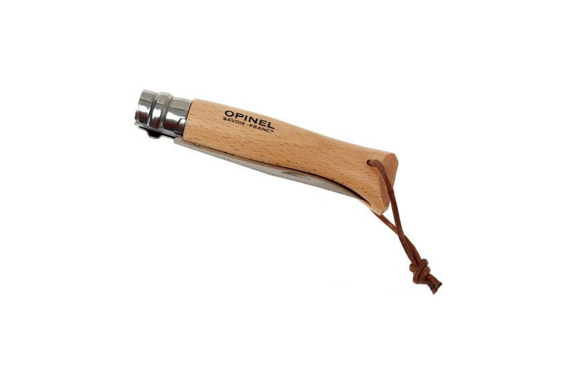 Faca Origins opinel n°08 8,5cm lâmina rotativa cabo natural + cabo