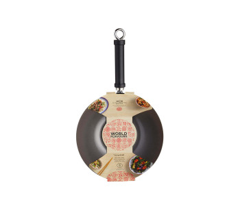 Wok antiadhésif Kitchen Craft acier carbone 26,5cm 2