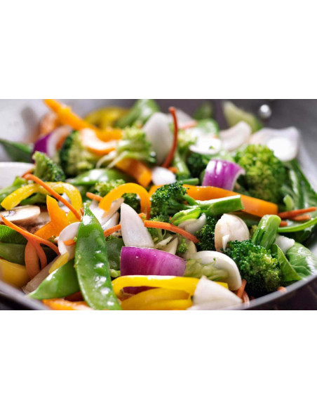 Wok antiadhésif Kitchen Craft acier carbone 26,5cm