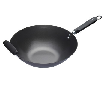 Wok antiadhésif Kitchen Craft acier carbone 36cm