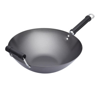 Wok antiadhésif Kitchen Craft acier carbone 36cm 2