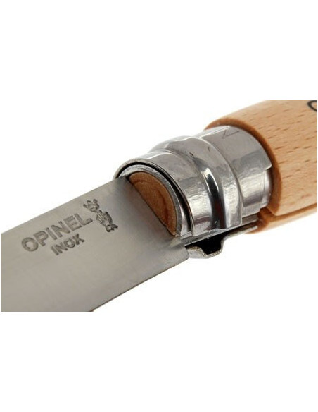 Opinel Origines n°08 knife 8.5cm rotating blade natural handle + cord