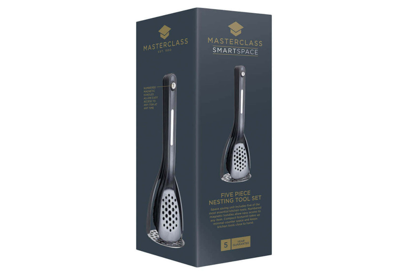 5 Kitchencraft MasterClass Smart Space hekkende grytesett