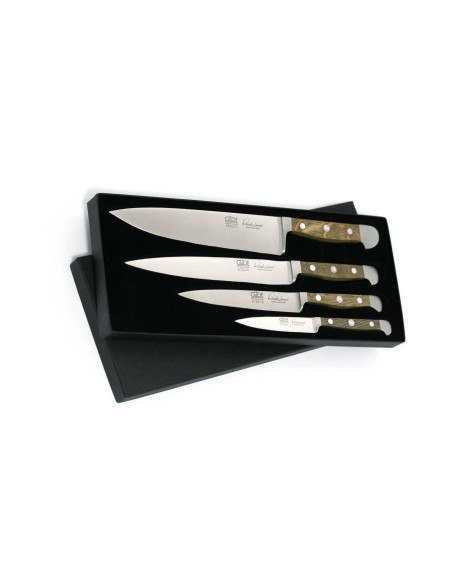 Set van 4 Güde Alpha Eiken gesmede messen