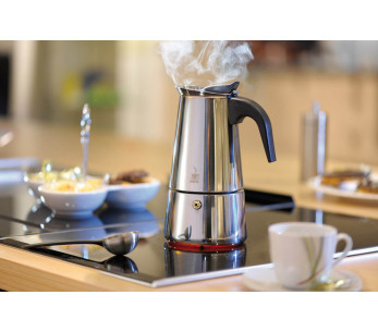 Italienische Kaffeemaschine aus Edelstahl Gefu Emilio für alle Herdarten 2