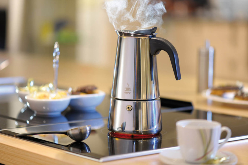 Caffettiera italiana Gefu Emilio in acciaio inox per tutti i bruciatori
