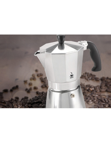Italienische Kaffeemaschine Gefu Lucino aus Aluminium