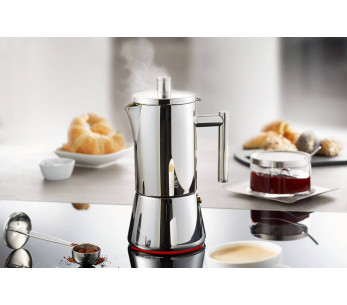 Moderne italienische Kaffeemaschine Gefu Nando für alle Herdarten aus Edelstahl 2