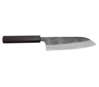 faca santoku japonesa faca santoku Yu Kurosaki Fujin preta de 17 cm feita à mão