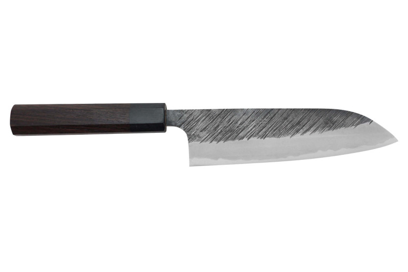 Japanisches handgefertigtes santokumesser Yu Kurosaki Fujin Black 17cm