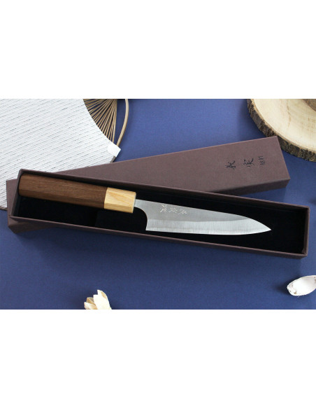 Japanisches handgefertigtes Universalmesser Yoshimi Kato AS Nashiji 12cm