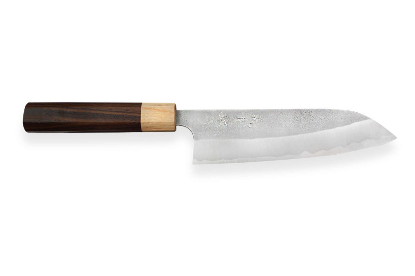 Yoshimi Kato AS Nashiji 17cm coltello santoku giapponese fatto a mano
