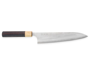 Cuchillo de cocinero japonés Yoshimi Kato AS Nashiji 21cm hecho a mano