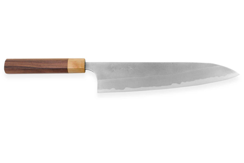 Yoshimi Kato AS Nashiji 24cm handmade japanese chef ' s knife