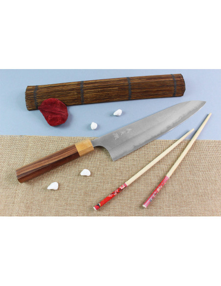 Yoshimi Kato AS Nashiji 24cm käsintehty japanilainen kokki ' s veitsi