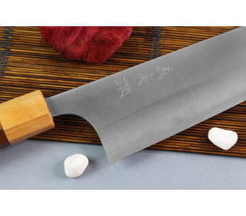 Yoshimi Kato AS Nashiji 24 cm håndlavet japansk kokkekniv 2