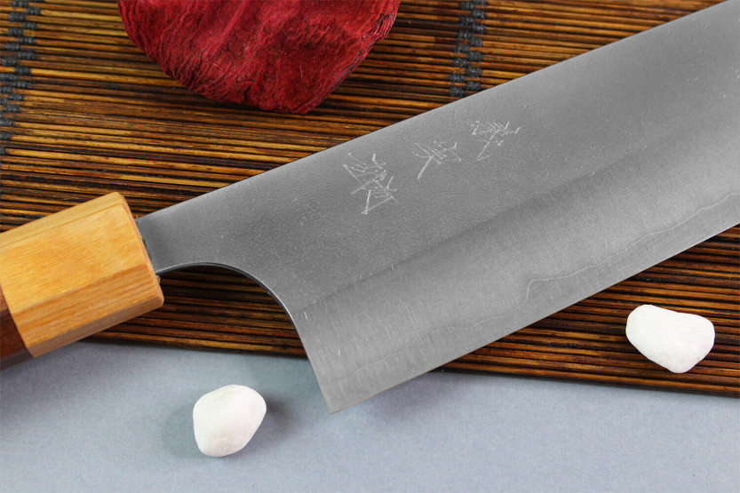 Yoshimi Kato AS Nashiji 24 cm håndlavet japansk kokkekniv