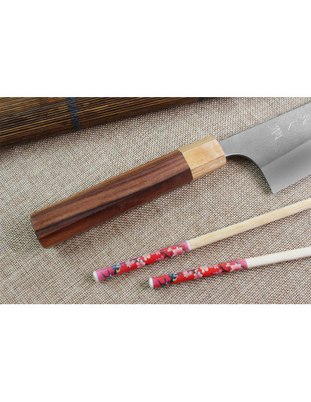 Yoshimi Kato AS Nashiji 24cm käsintehty japanilainen kokki ' s veitsi