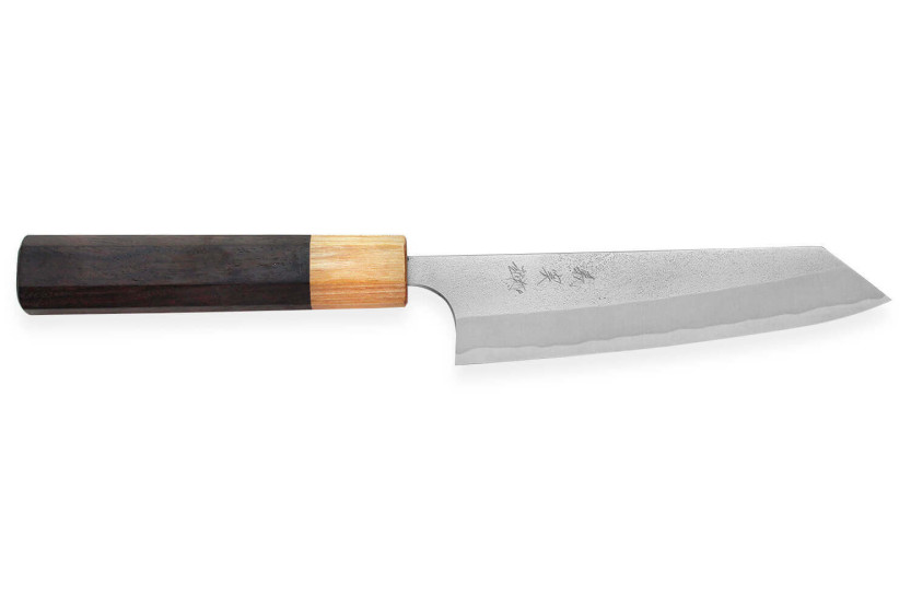 Faca ko-bunka japonesa de 13,5 cm Yoshimi Kato AS Nashiji feita à mão