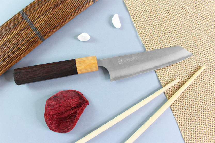 13.5cm Yoshimi Kato AS Nashiji cuchillo japonés hecho a mano ko-bunka