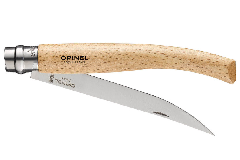 Messer opinel Effilé n°12 Klinge 12cm drehbare Zwinge Griff aus Buchenholz