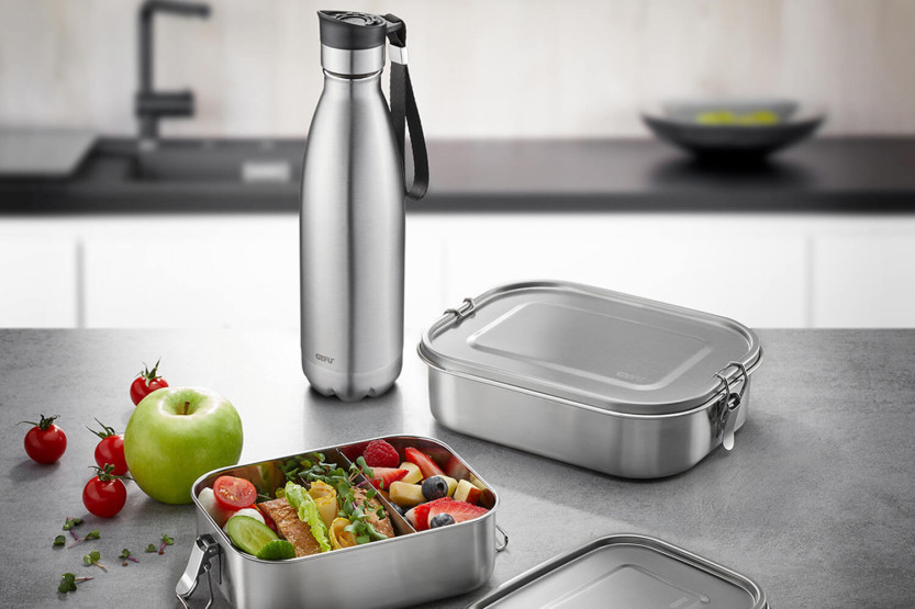 Gourde isotherme en inox Gefu Olimpio argent