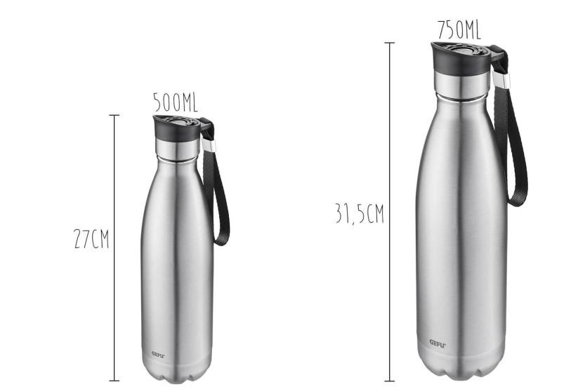 Gourde isotherme en inox Gefu Olimpio argent