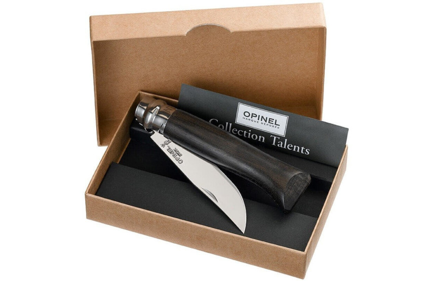 Opinel Luxury Knife N°08 Ebony håndtak og blad i rustfritt stål