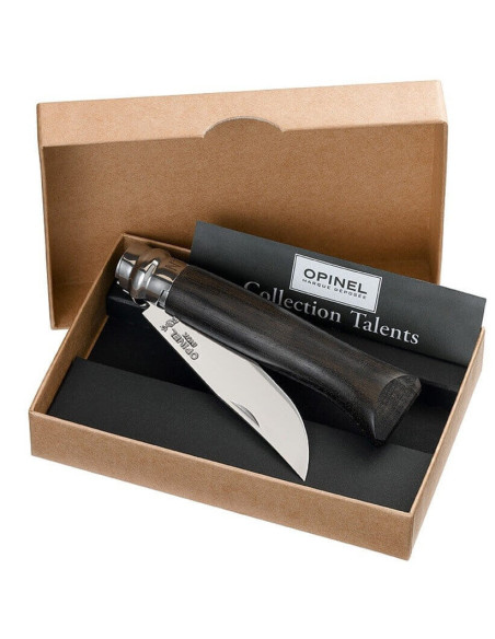 Opinel Luxury Knife N°08 Ebony håndtak og blad i rustfritt stål