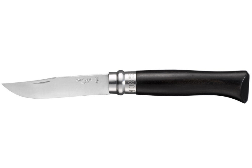 Opinel Luxury Knife N°08 Ebony håndtak og blad i rustfritt stål