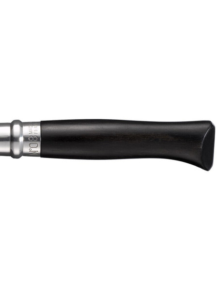 Opinel Luxury Knife N°08 Ebony håndtak og blad i rustfritt stål
