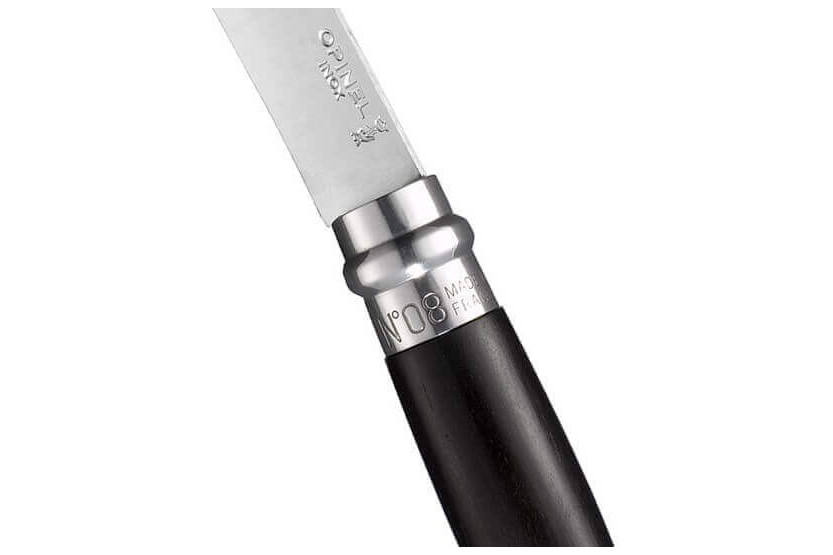 Opinel Luxury Knife N°08 Ebony håndtak og blad i rustfritt stål