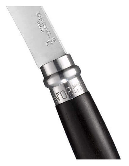 Opinel Luxury Knife N°08 Ebony håndtak og blad i rustfritt stål
