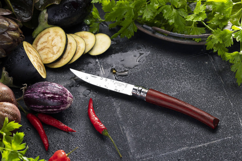 Opinel Effilé n°10 kniv 10cm roterende blad padouk håndtak