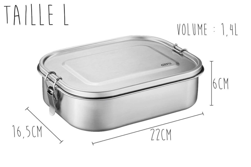 Lunchdoos Gefu Endure en inox - 2 kleuren