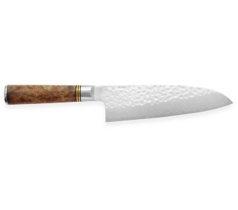 Takeshi Saji R2 Tsuchime 16,5cm Japanilainen santoku veitsi taottu santoku veitsi
