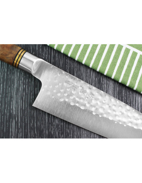 Takeshi Saji R2 Tsuchime 16,5 cm japansk santokukniv smidd santokukniv
