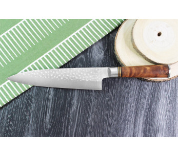 Takeshi Saji R2 Tsuchime Cuchillo de cocinero japonés forjado de 21cm 2