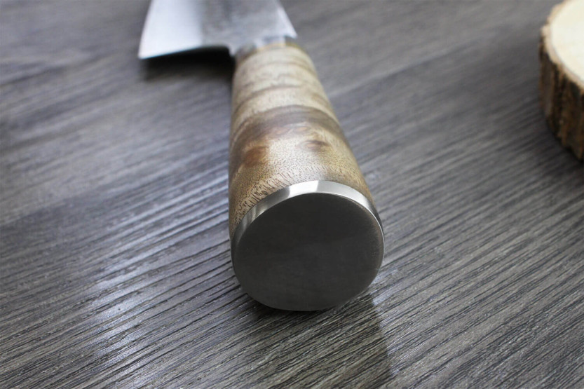 Coltello da chef giapponese forgiato a mano Takeshi Saji R2 Tsuchime da 24 cm