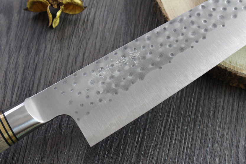 Takeshi Saji R2 Tsuchime 24cm japanilainen taottu kokkiveitsi