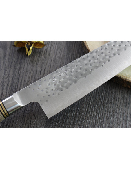 Takeshi Saji R2 Tsuchime 24 cm japansk smedet kokkekniv