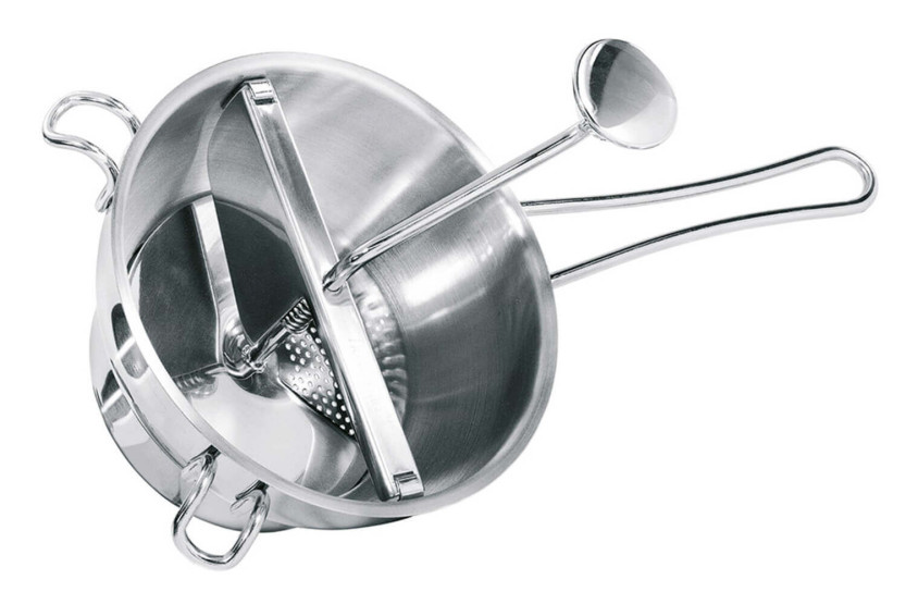 Molino de verduras manual Gefu Flotte Lotte de acero inoxidable con 2 rejillas