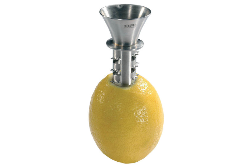Trompeta para zumo de limón Gefu Citronello totalmente de acero inoxidable