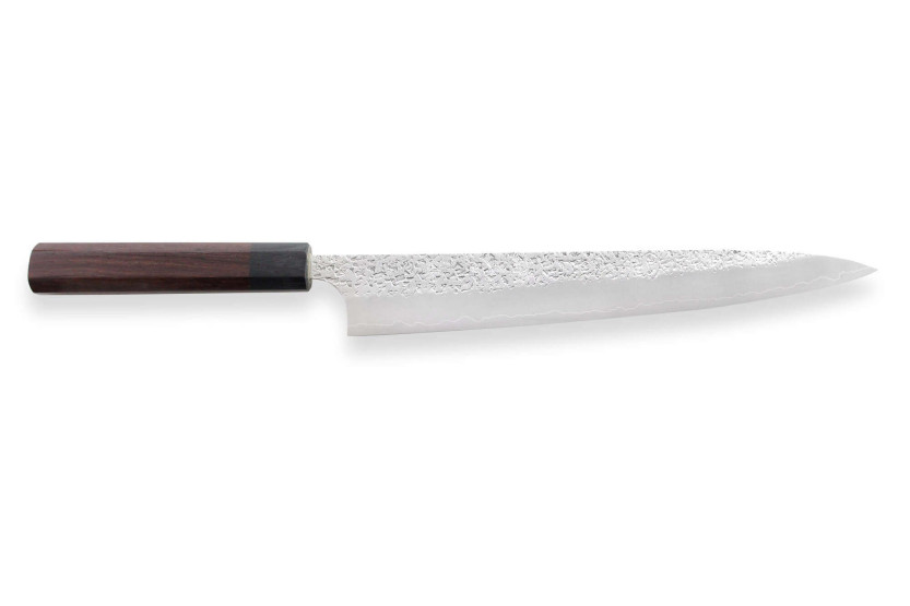 Hamrad japansk sujihikikniv Yu Kurosaki Shizuku 27cm stål SG2
